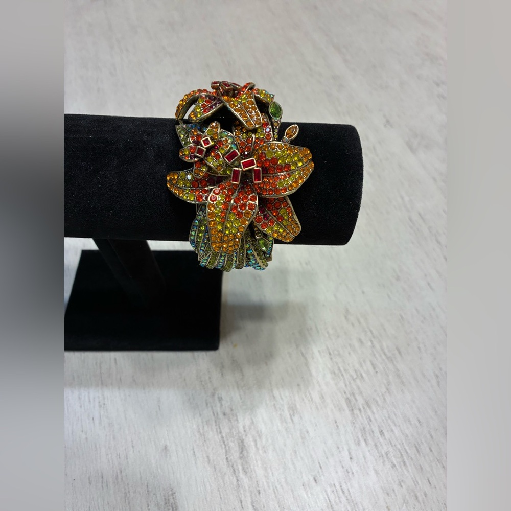 Colorful Floral Crystal Bracelet by Heidi Daus.